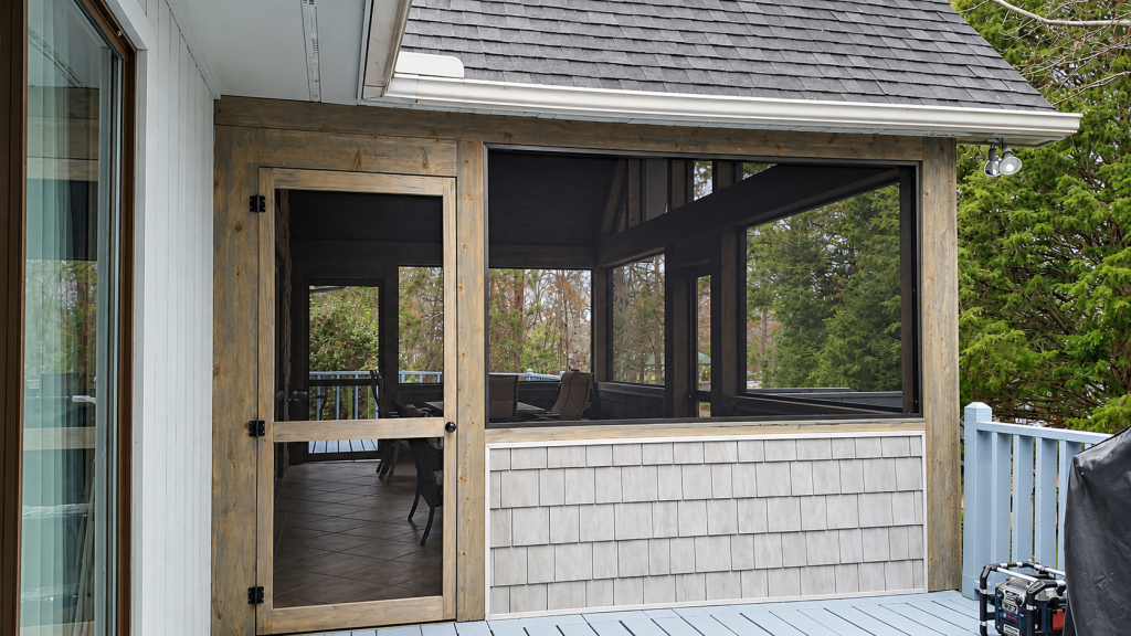 Custom Cedar Screened Porch Addition