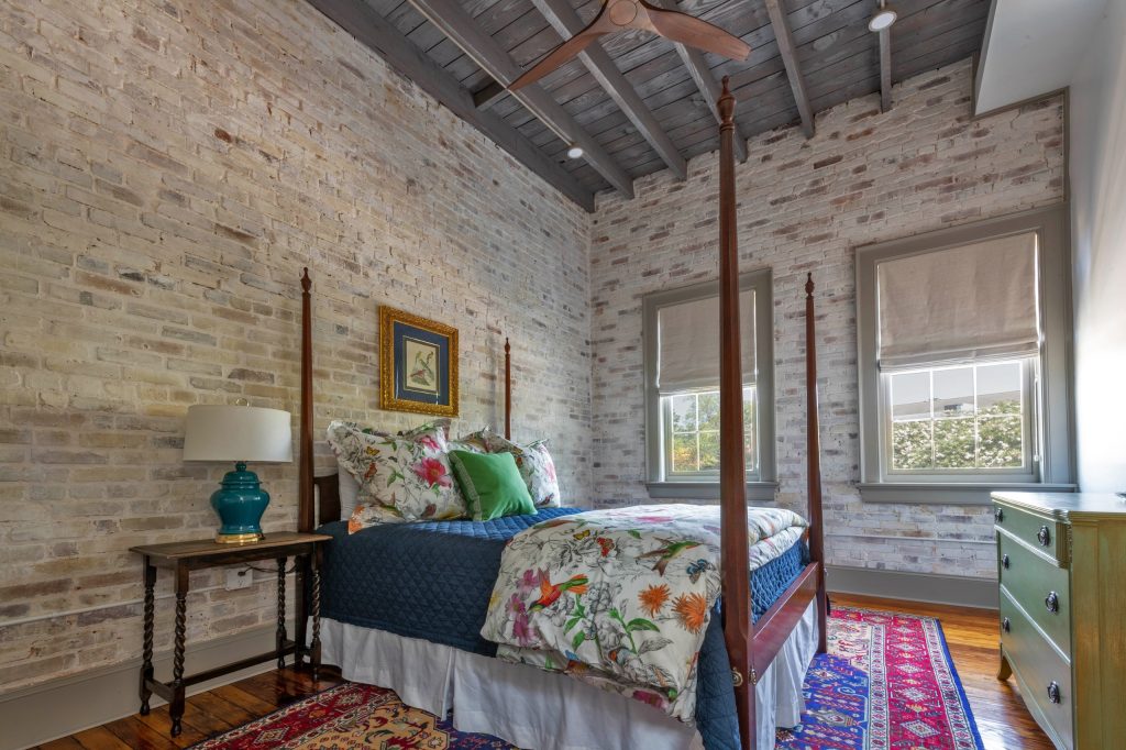 Painting walls. Ceiling. trim. doors. white wash brick
