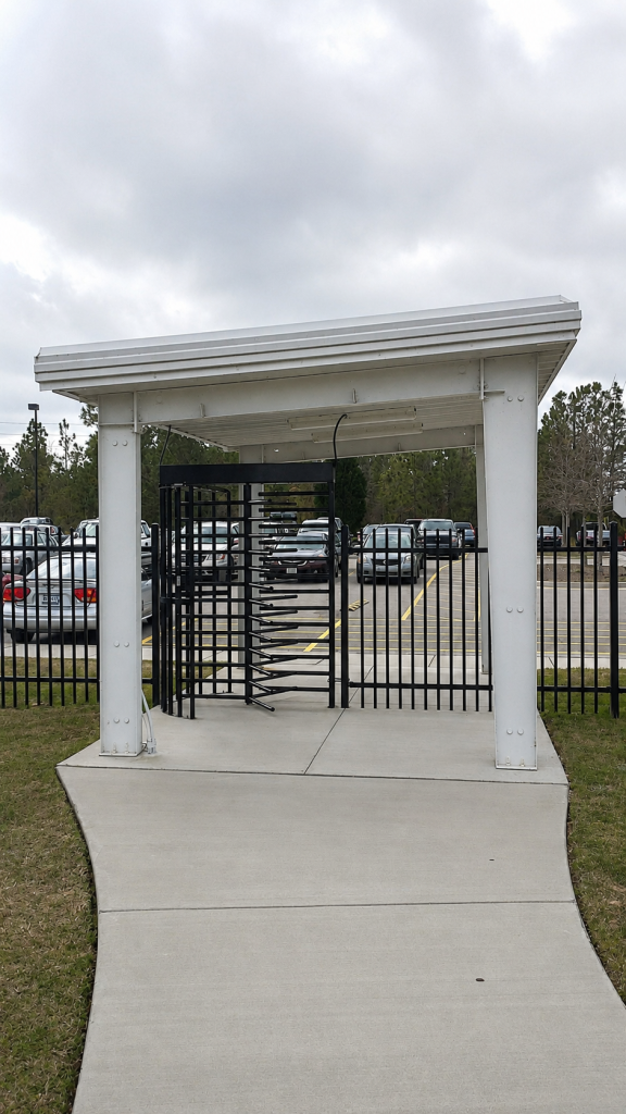 Slab. Turnstile. PEMB. Electrical. Data. Fence Installation