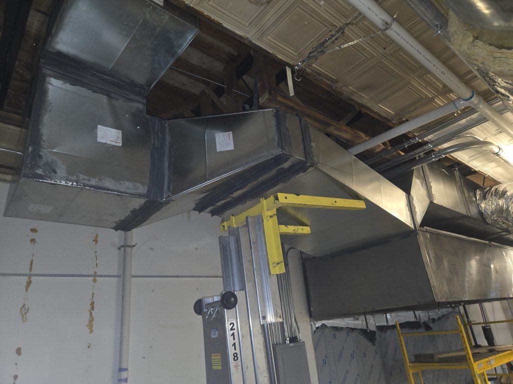 Turn into Restaurant. Custom Kitchen Hood Installation